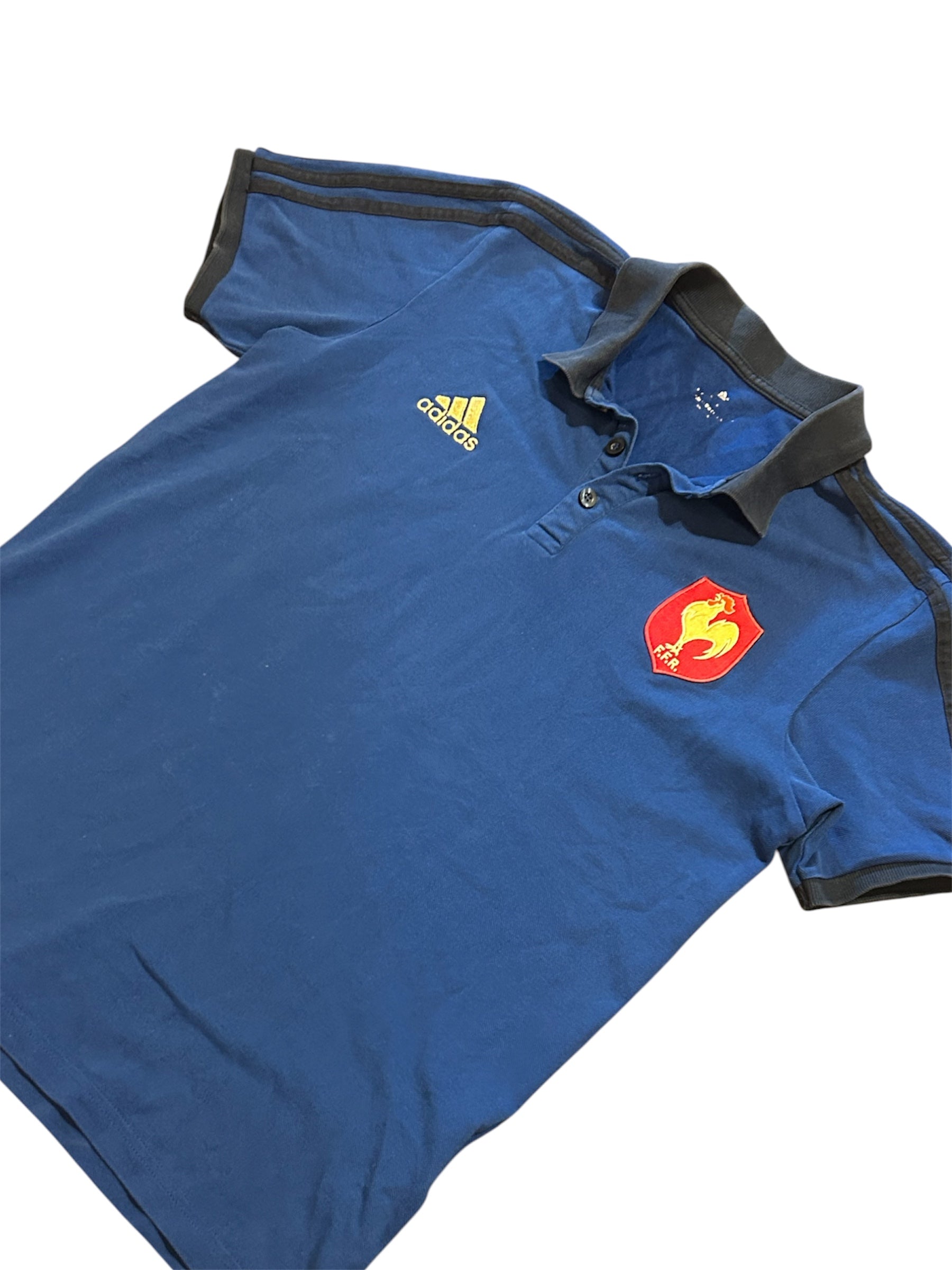 Adidas F.F.R. Rugby Polo Blau