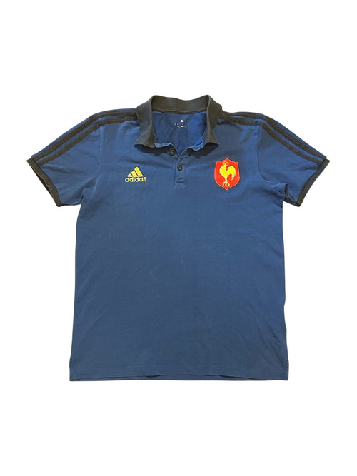 Adidas F.F.R. Rugby Polo Blau