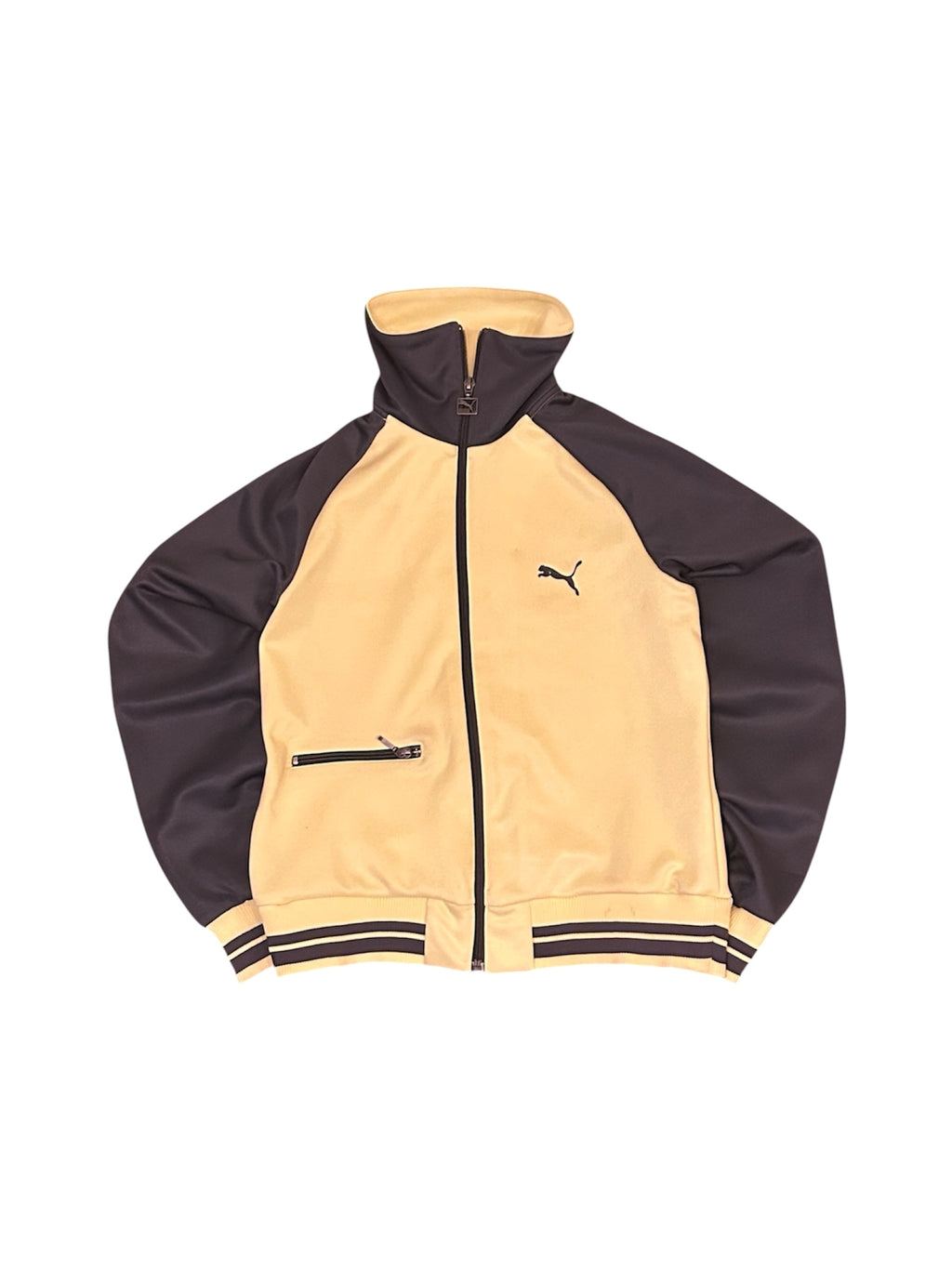 Puma Vintage Track Jacket Beige/Schwarz – Größe S