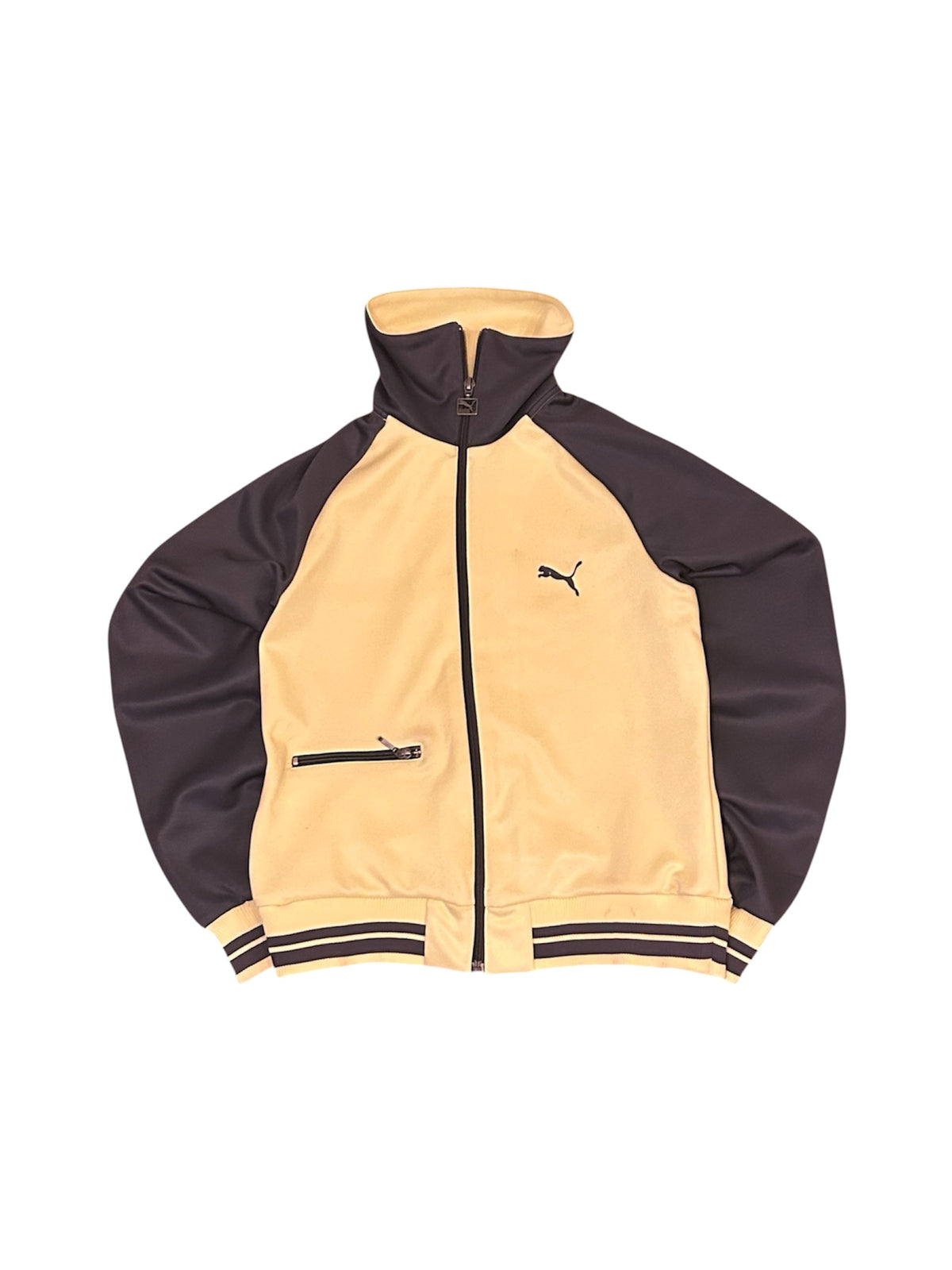 Puma Vintage Track Jacket Beige/Schwarz – Größe S