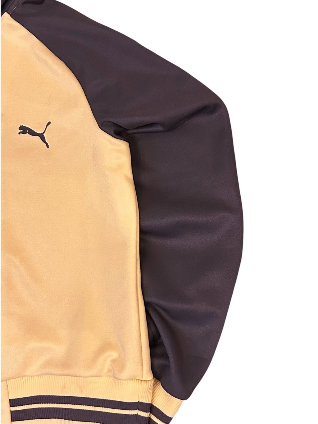 Puma Vintage Track Jacket Beige/Schwarz – Größe S